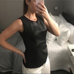 Leather Peplum Top